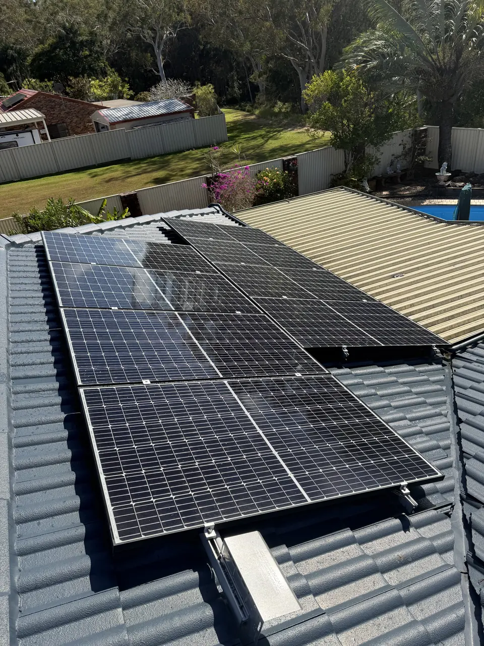 Solar panels on a local property